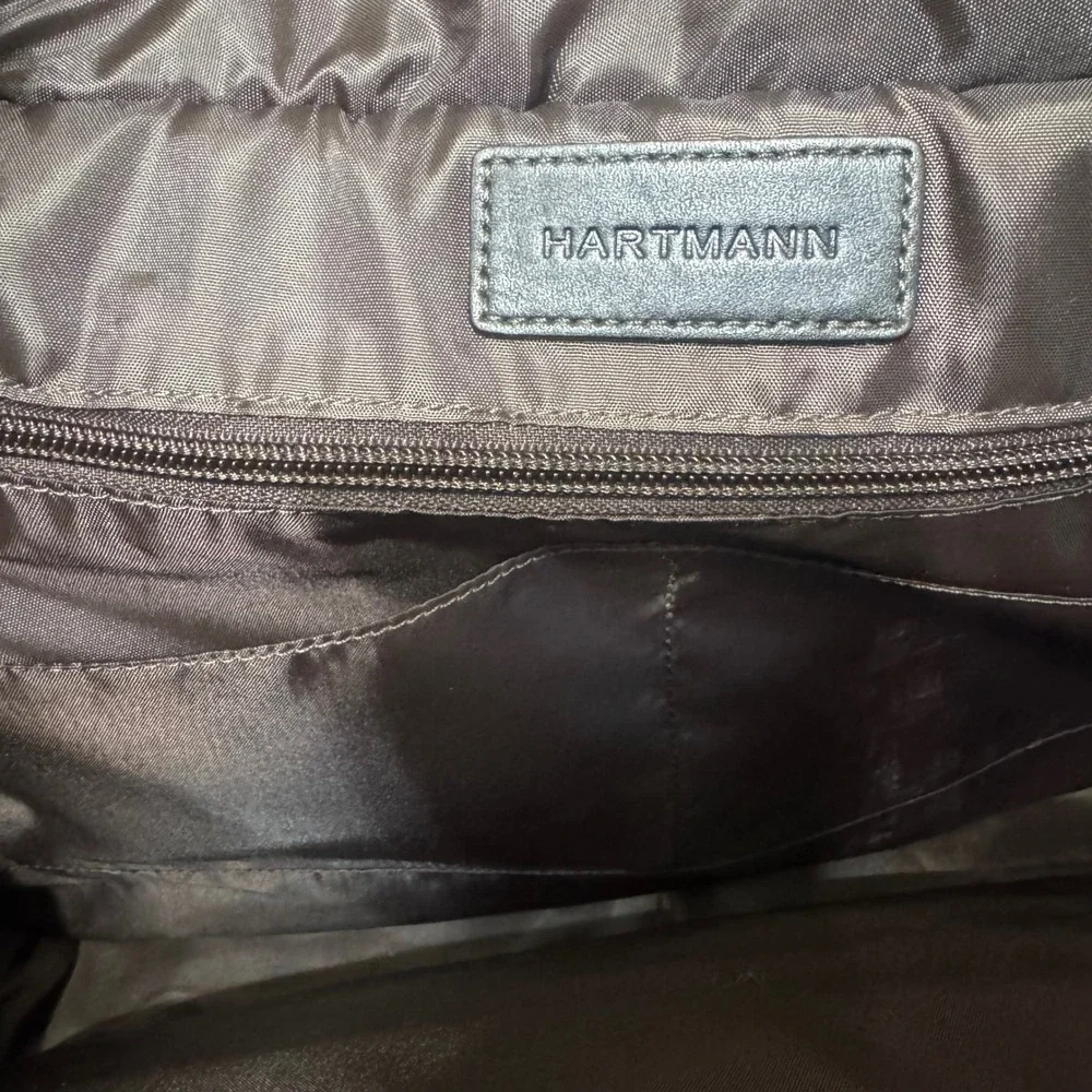 Hartmann Briefcase Mens Large Black Vintage Leather Laptop Messenger Bag